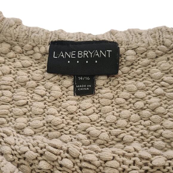 Lane Bryant cotton loose weave popcorn knit sweater 14/16 - Picture 2 of 12